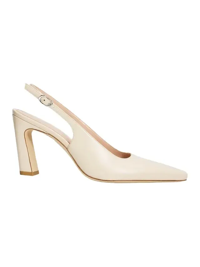 85mm Stassi Leather Slingback Pumps