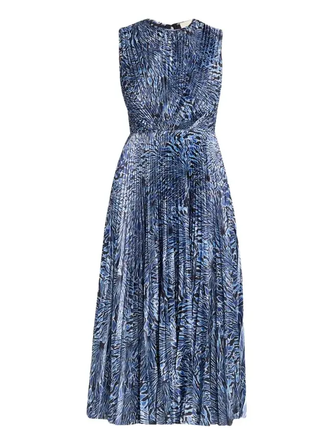 Malin Pleated Satin Midi Dress Malin Pleated Satin Midi Dress