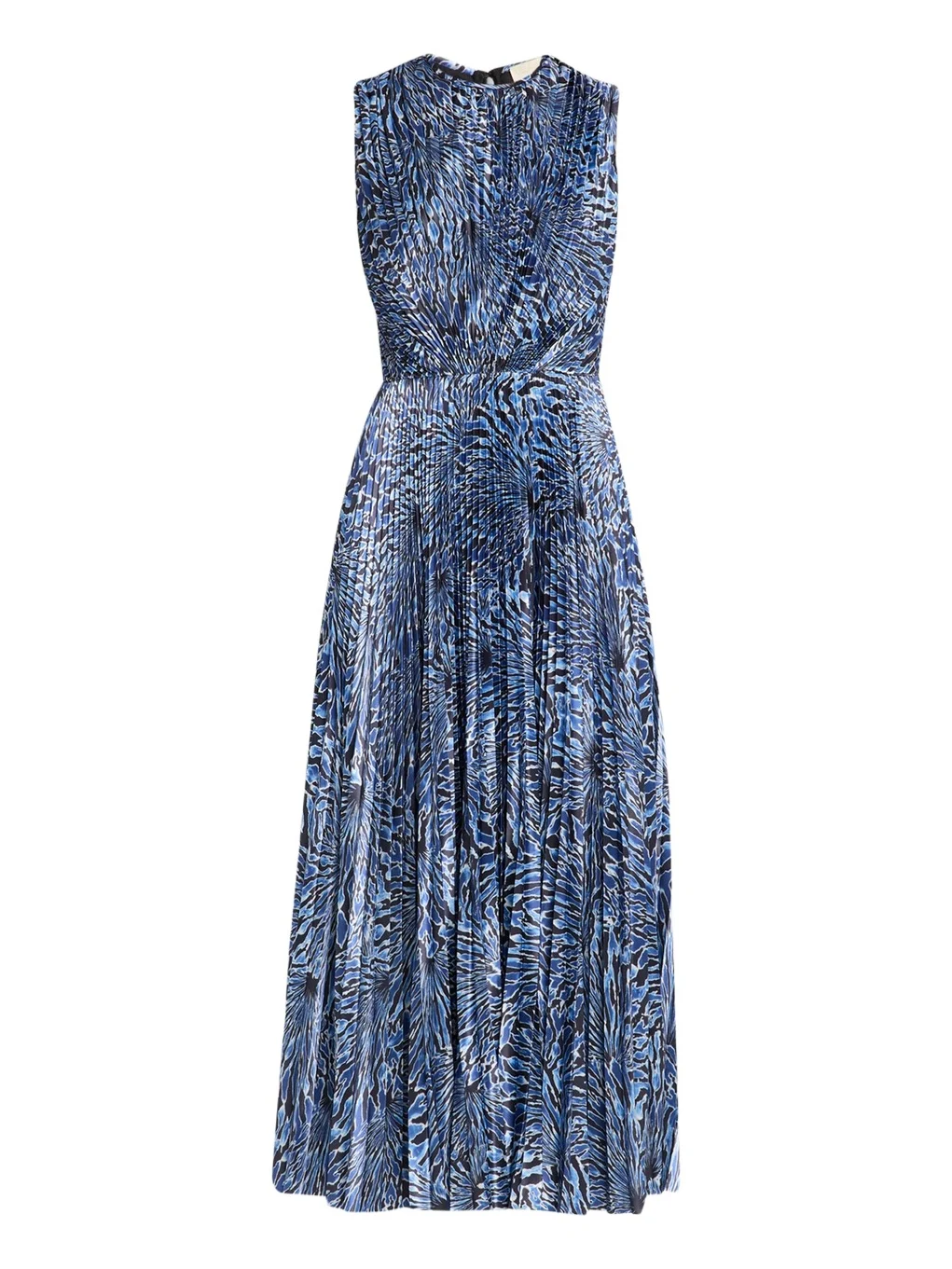 Malin Pleated Satin Midi Dress