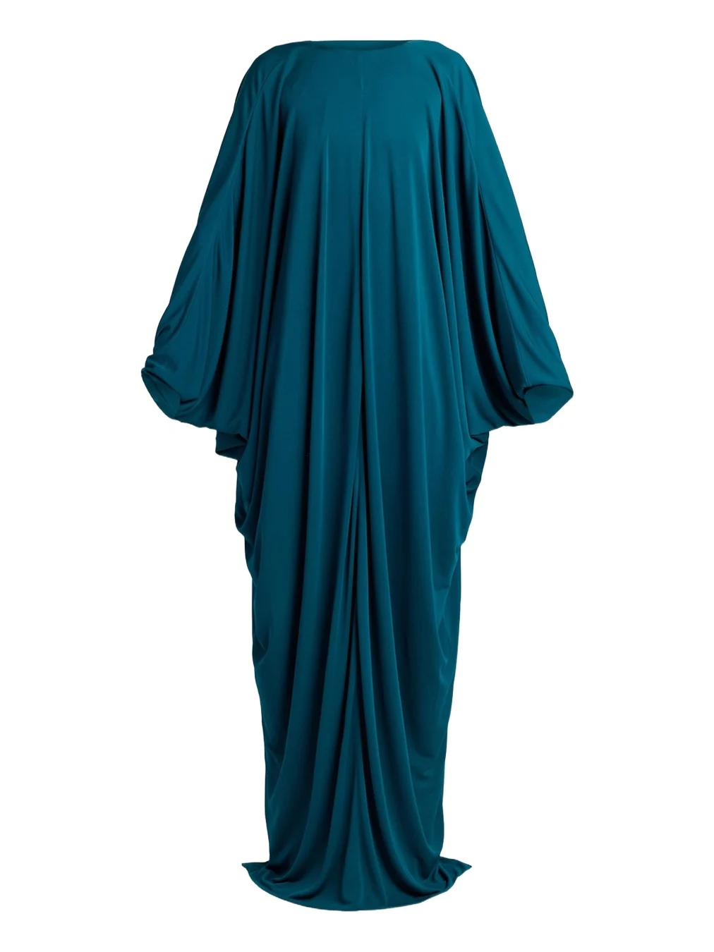 Draped Jersey High-Low Caftan Dress