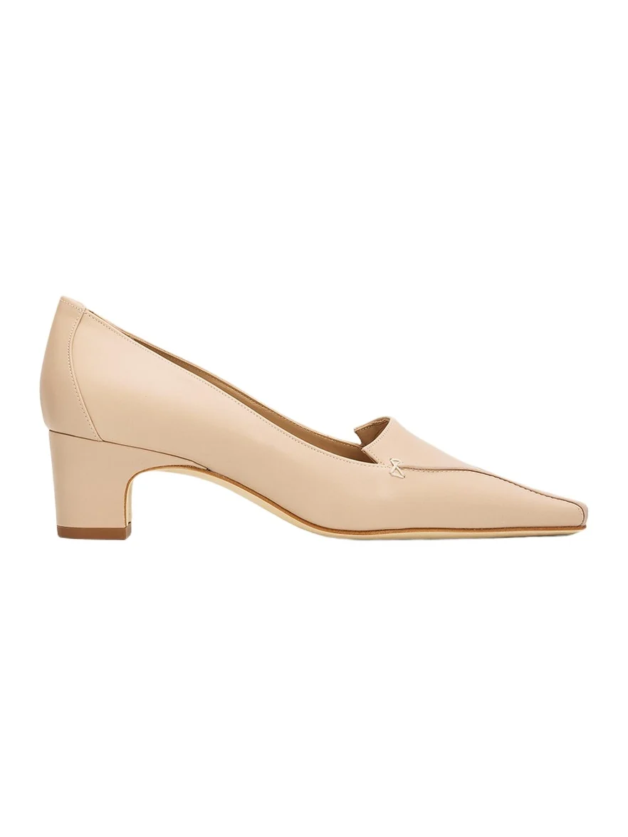 50mm Cleofelo Low-Heel Leather Pumps 50mm Cleofelo Low-Heel Leather Pumps