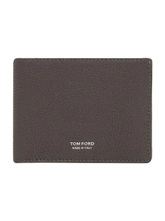 Men's Grained Leather T Line Bifold Wallet Men's Grained Leather T Line Bifold Wallet