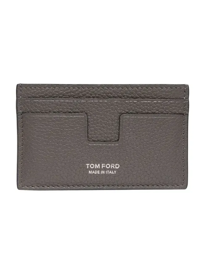 Men's T Line Soft Grain Leather Card Holder Men's T Line Soft Grain Leather Card Holder