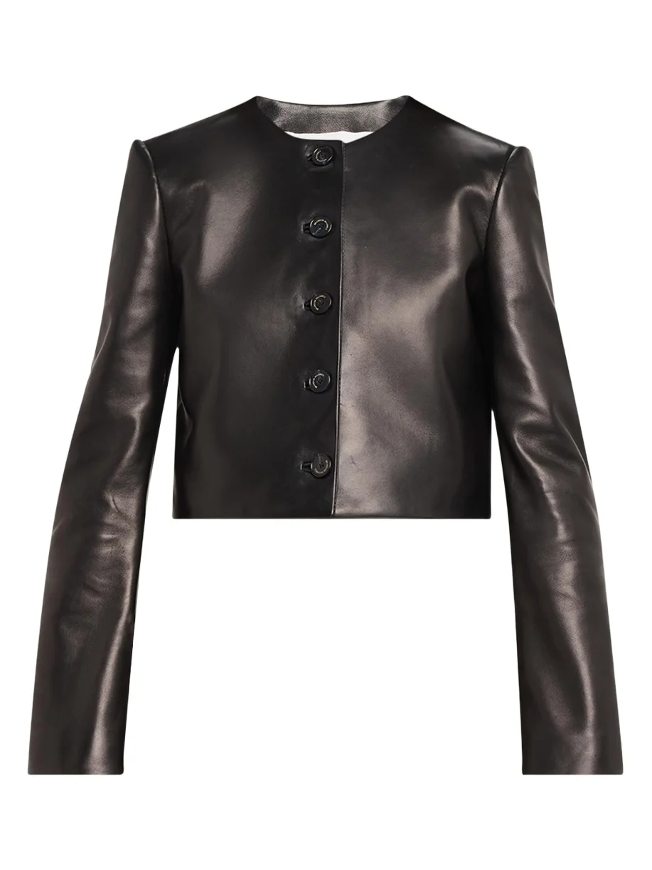 Ryder Leather Cropped Box Jacket Ryder Leather Cropped Box Jacket