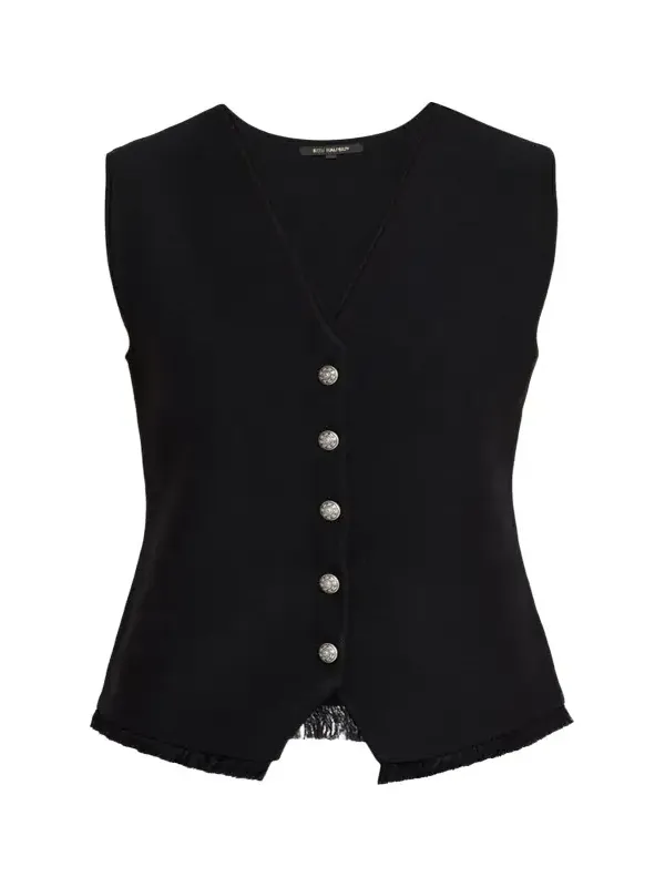 Kobi Halperin Anya Fringe-Hem Knit Vest