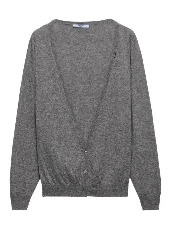 Plunging V-Neck Cashmere Cardigan Plunging V-Neck Cashmere Cardigan