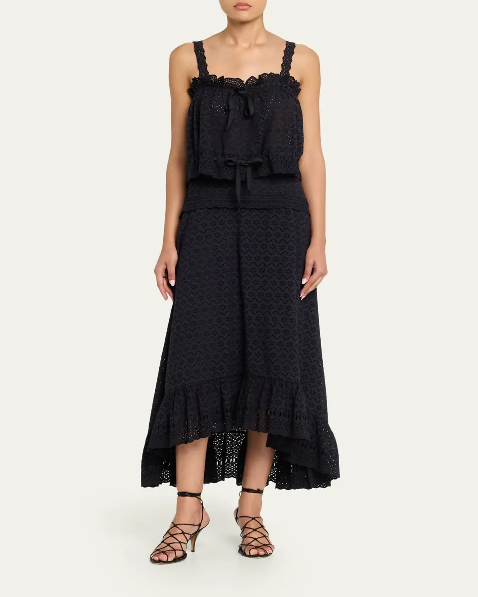 Ulla Johnson Isola Embroidered Eyelet Cotton Top | Thumbnail 2 Ulla Johnson Isola Embroidered Eyelet Cotton Top | Thumbnail 2