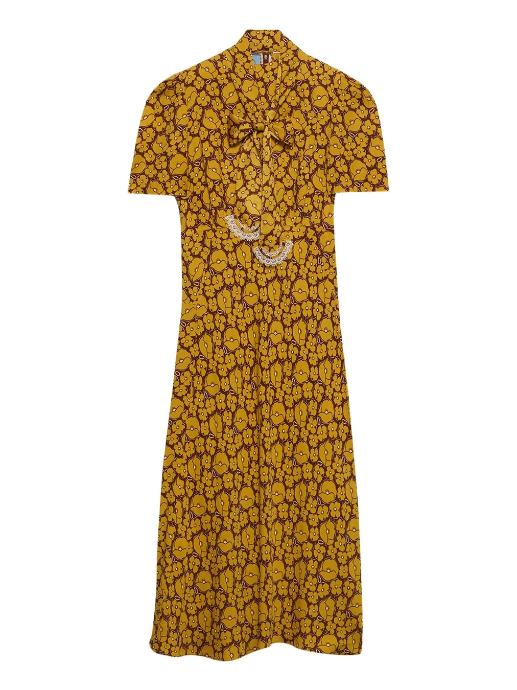 Sable Floral Long Dress with Scarf Tie Sable Floral Long Dress with Scarf Tie
