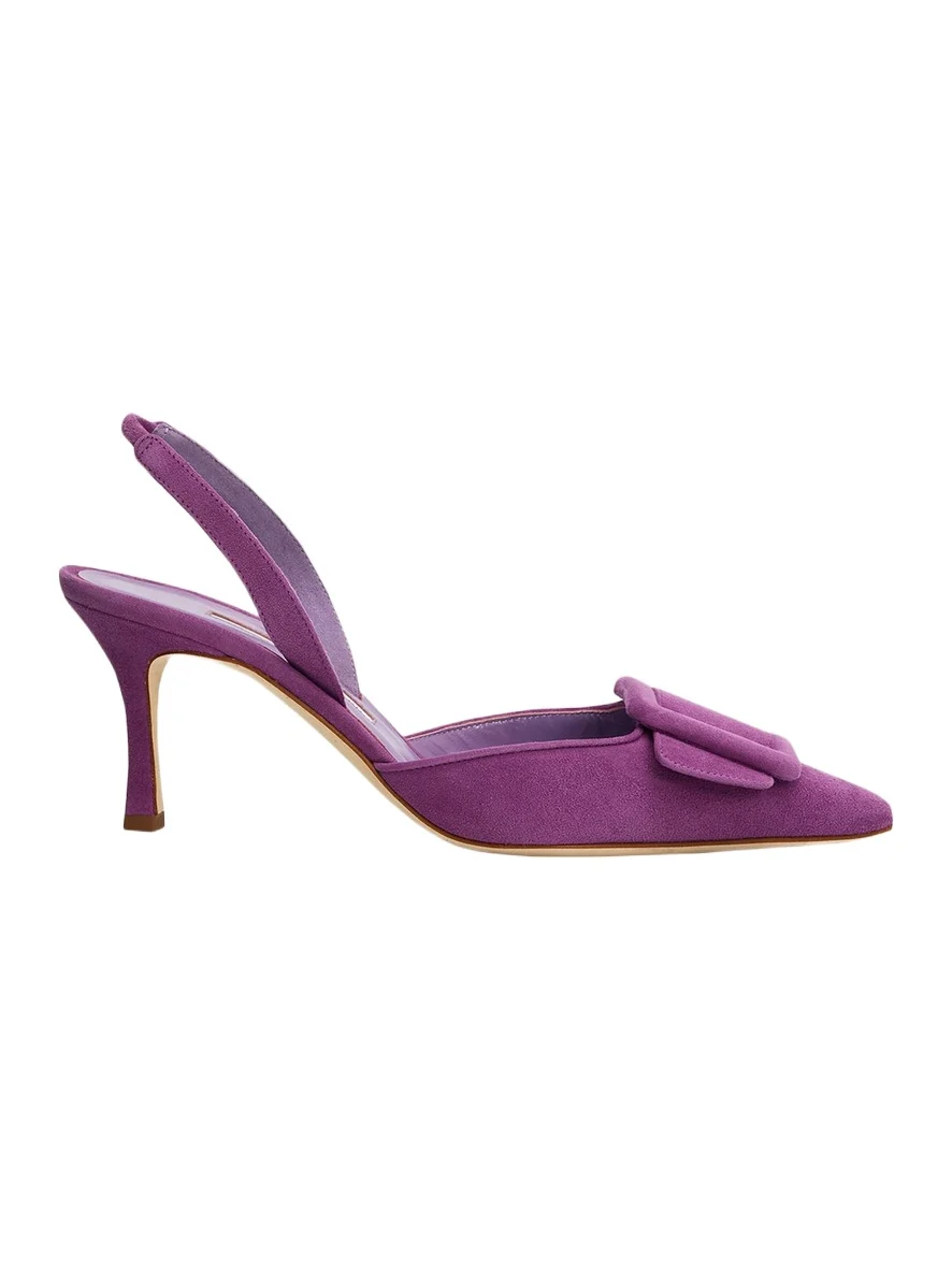 70mm Maysli Suede Slingback Pumps