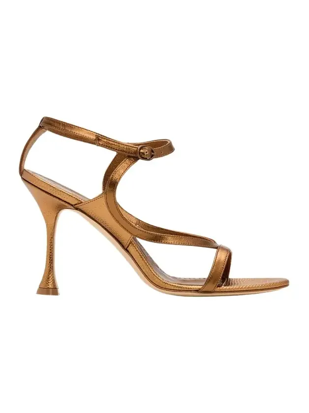 105mm Tibula Metallic Leather Sandals