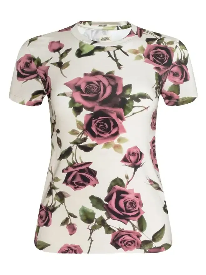 Ressi Short-Sleeve Rose Tee Ressi Short-Sleeve Rose Tee