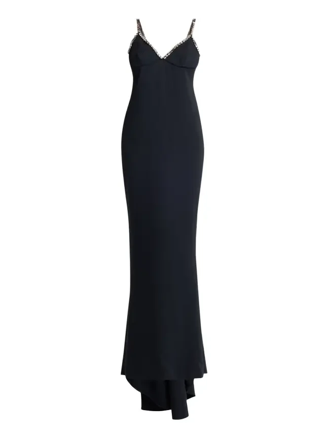 Embellished V-Neck Trumpet Gown Embellished V-Neck Trumpet Gown