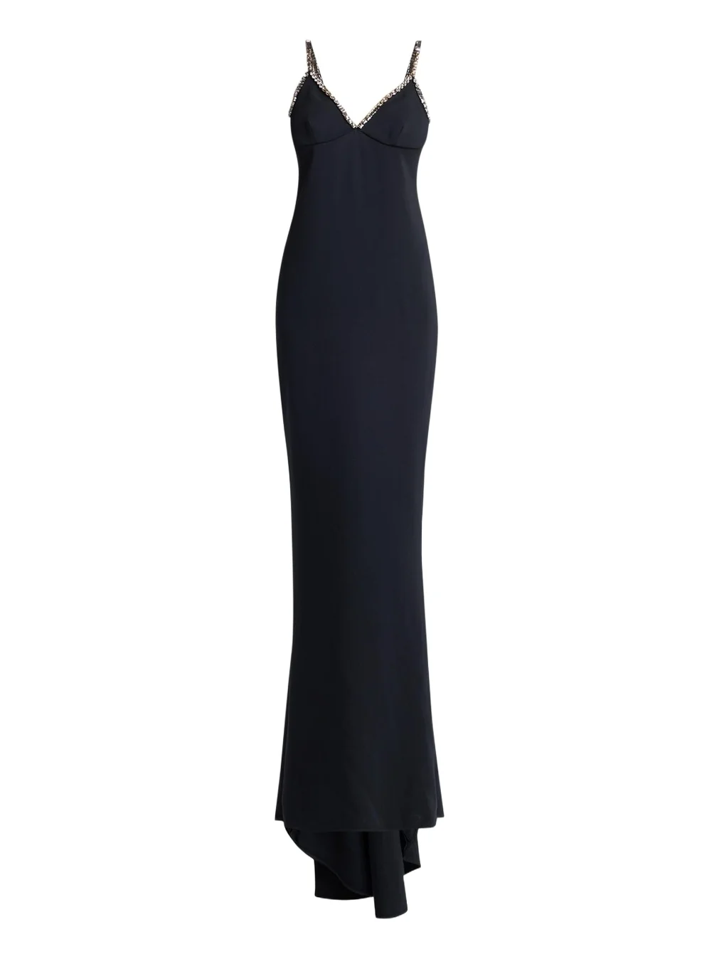 Embellished V-Neck Trumpet Gown