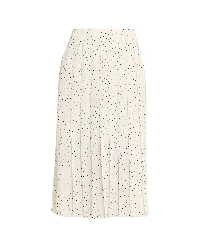 Theory Pleated Polka Dot Wrap Skirt