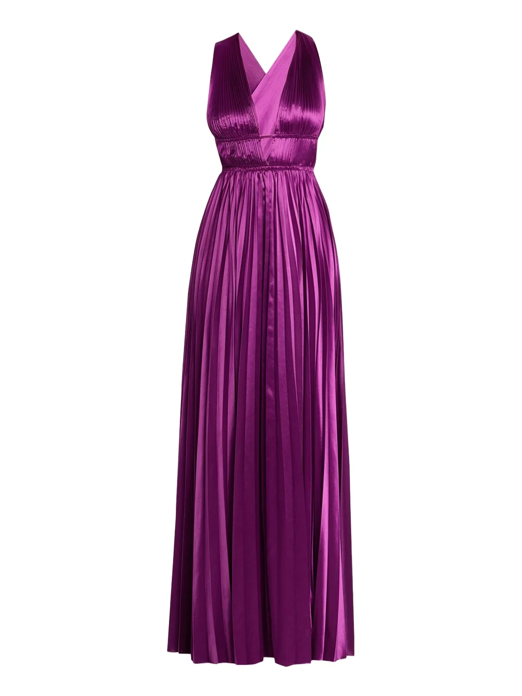 Lena Pleated Satin Gown Lena Pleated Satin Gown
