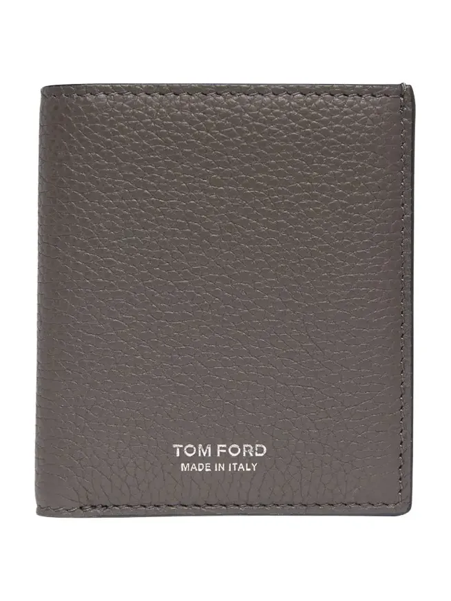 Men's Grained Leather T Line Bifold Card Holder Men's Grained Leather T Line Bifold Card Holder