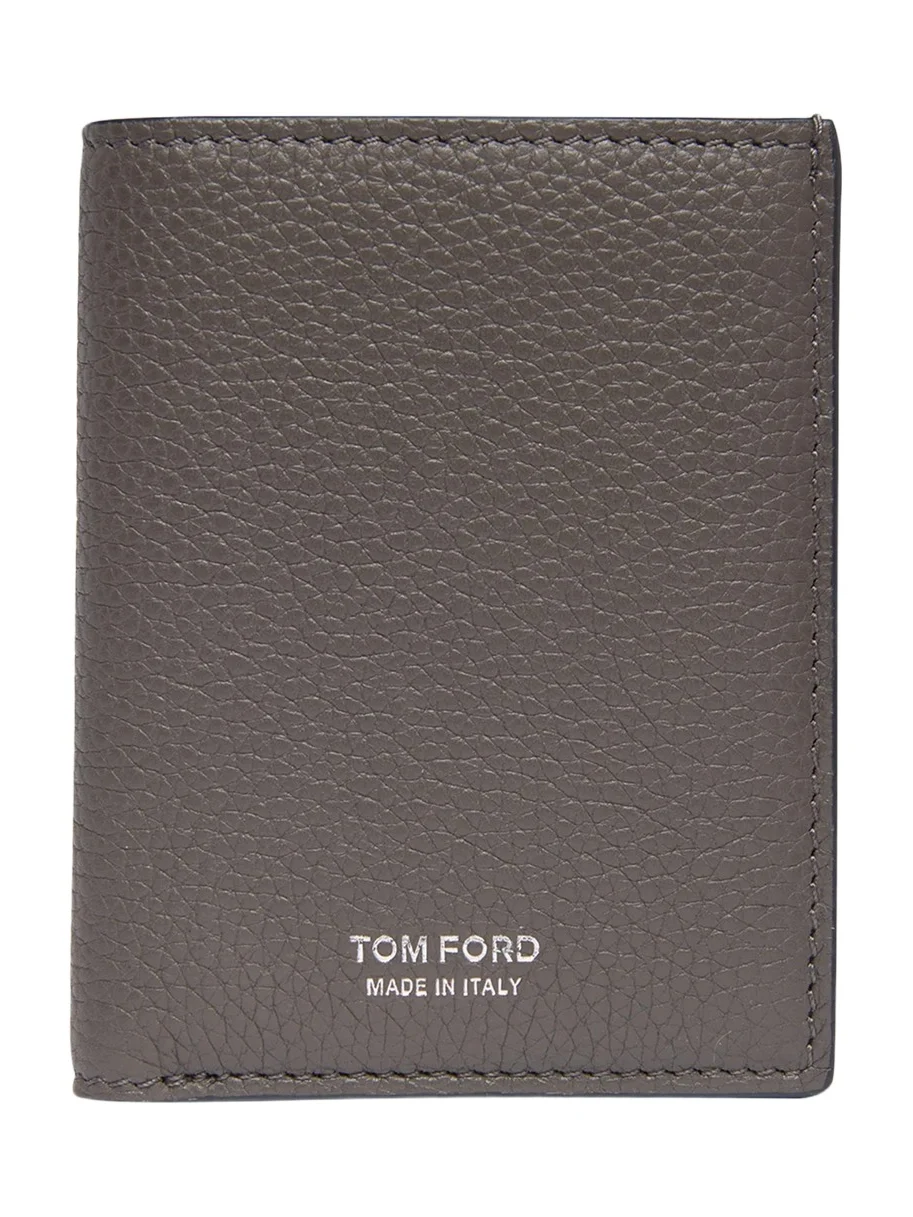Tom Ford Men's Grained Leather T Line Bifold Card Holder