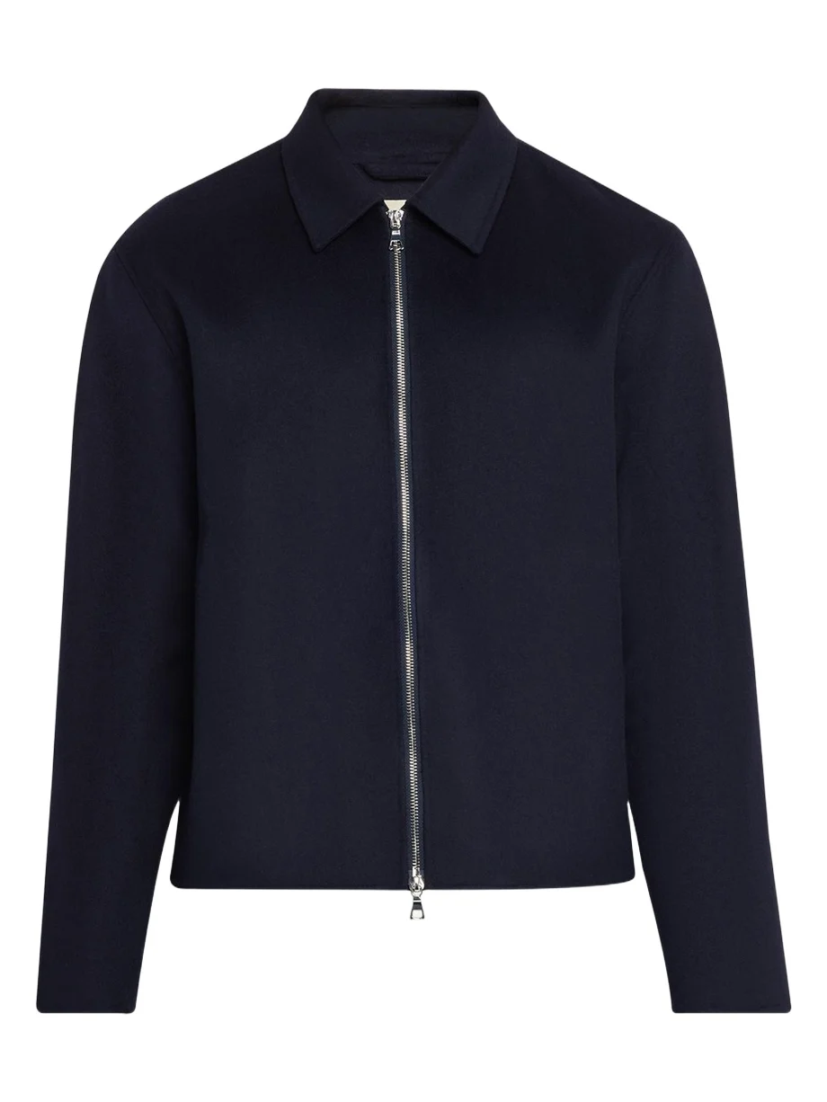 Men's Split Wool Double-Zip Bomber Jacket Men's Split Wool Double-Zip Bomber Jacket
