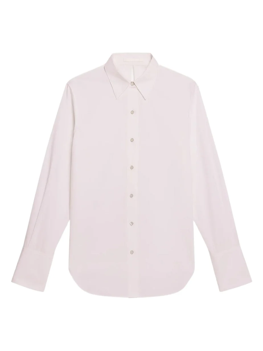Helmut Lang Tie-Back Button-Front Cotton Shirt