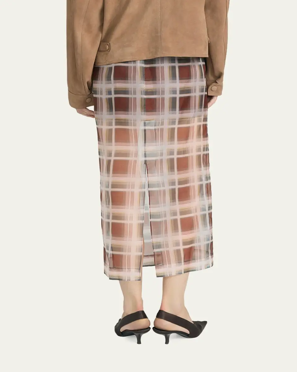 Frame The Plaid Organza Skirt | Thumbnail 3 Frame The Plaid Organza Skirt | Thumbnail 3