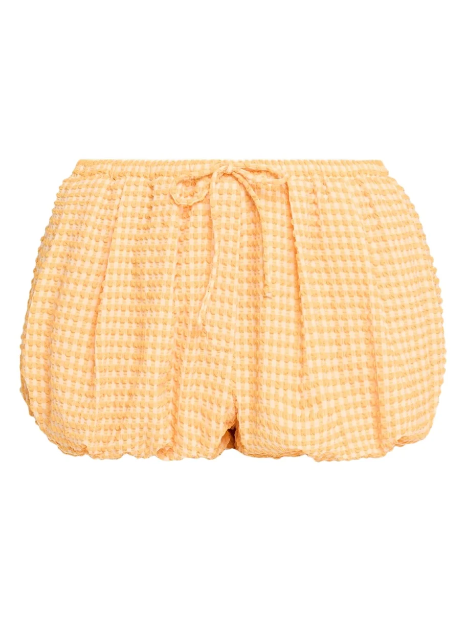 Addie Textured Gingham Bubble Shorts Addie Textured Gingham Bubble Shorts