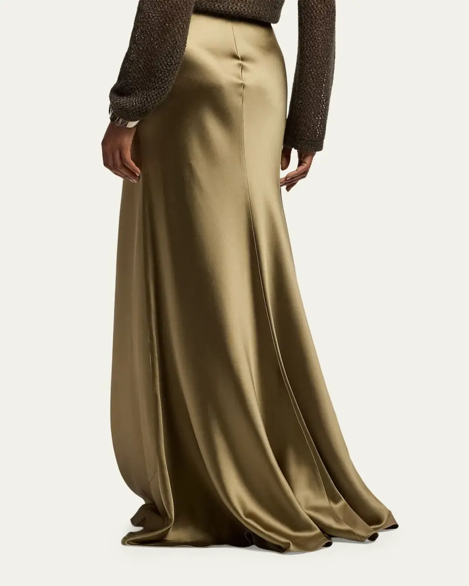 Ralph Lauren Collection Masina Stretch Satin Skirt | Thumbnail 3 Ralph Lauren Collection Masina Stretch Satin Skirt | Thumbnail 3