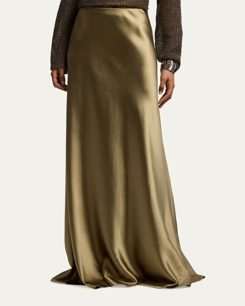 Ralph Lauren Collection Masina Stretch Satin Skirt | Thumbnail 4 Ralph Lauren Collection Masina Stretch Satin Skirt | Thumbnail 4