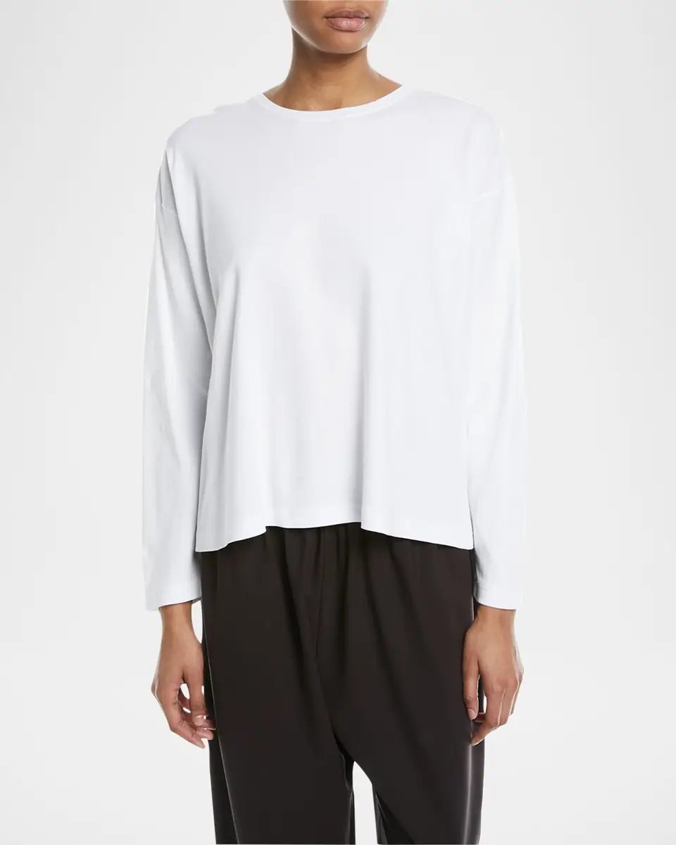 Eskandar Long-Sleeve Pima Cotton Top | Thumbnail 2
