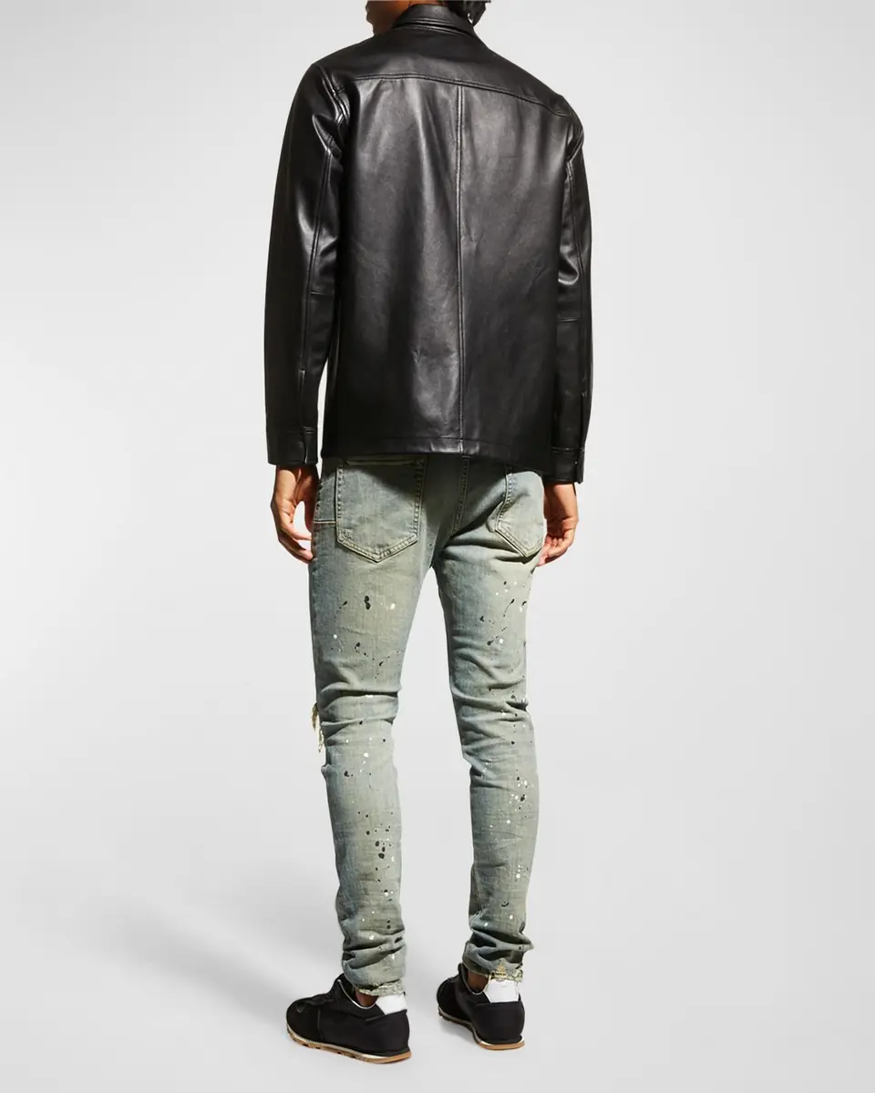 PURPLE Men's Dropped-Fit Distressed Jeans | Thumbnail 3 PURPLE Men's Dropped-Fit Distressed Jeans | Thumbnail 3