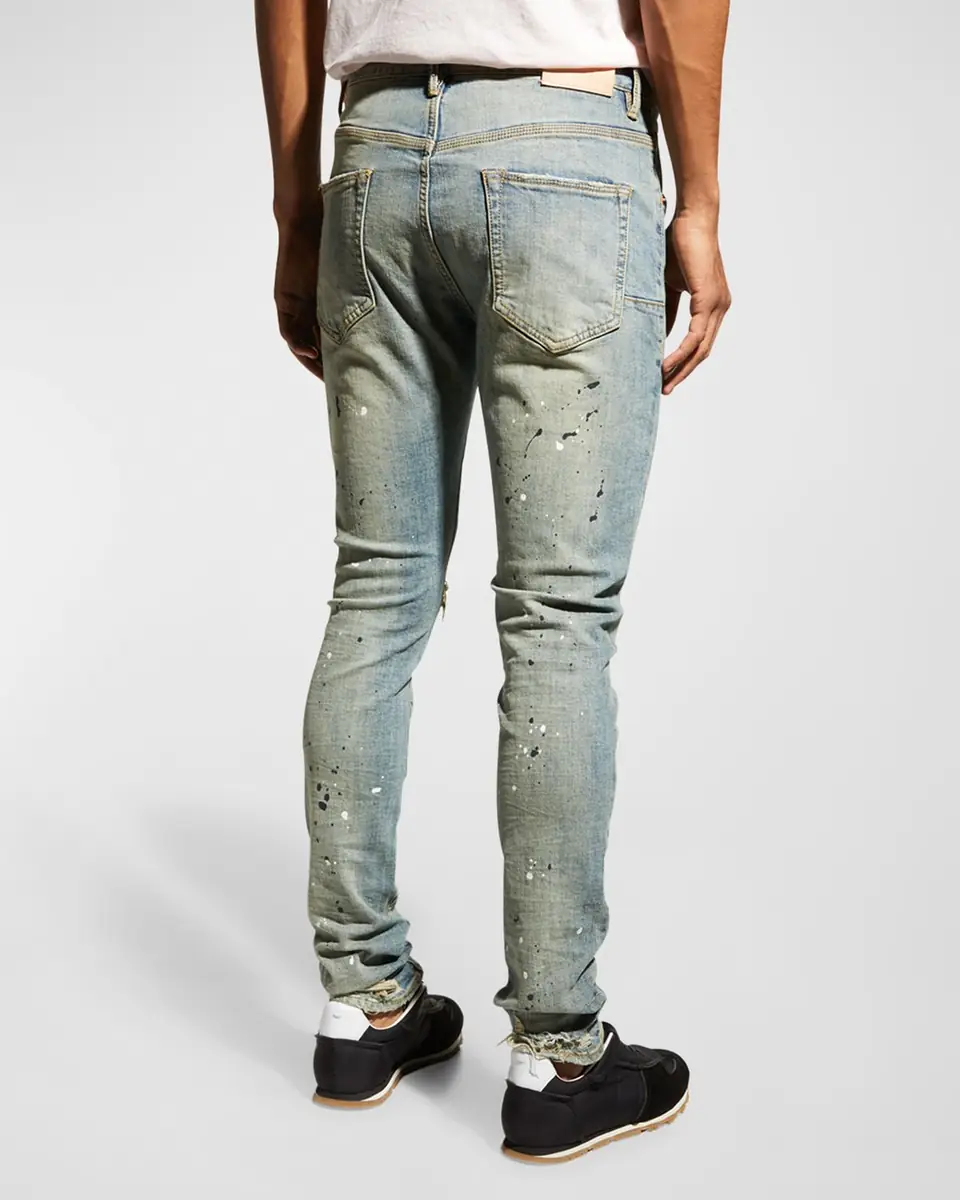 PURPLE Men's Dropped-Fit Distressed Jeans | Thumbnail 5 PURPLE Men's Dropped-Fit Distressed Jeans | Thumbnail 5