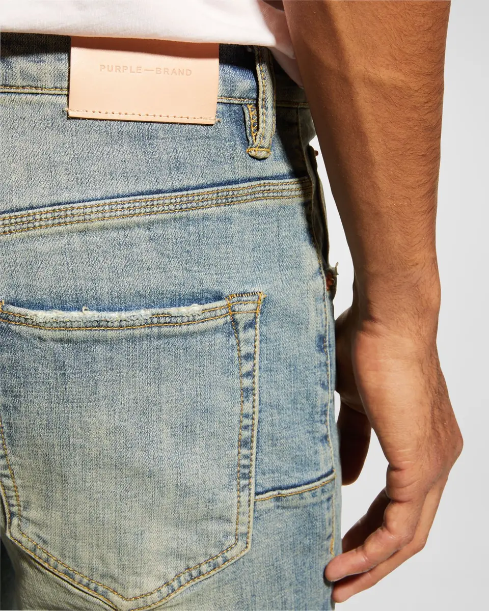PURPLE Men's Dropped-Fit Distressed Jeans | Thumbnail 6 PURPLE Men's Dropped-Fit Distressed Jeans | Thumbnail 6