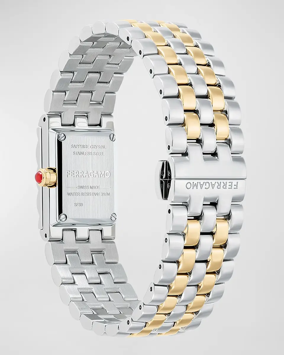 Ferragamo 18.5x30mm Secret Watch with Silver Dial, Two Tone | Thumbnail 2 Ferragamo 18.5x30mm Secret Watch with Silver Dial, Two Tone | Thumbnail 2