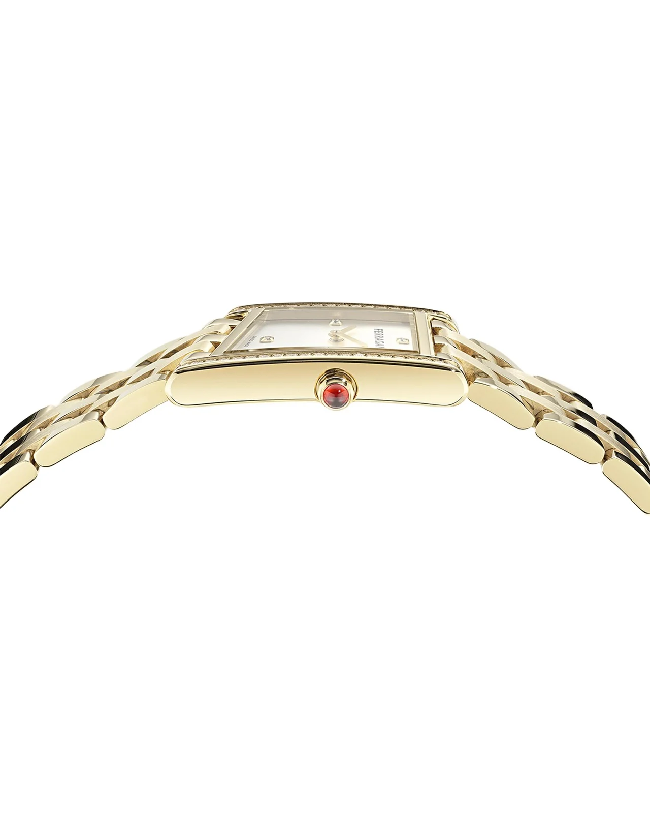 Ferragamo Asymetrique 22X36MM IP Yellow Gold Diamond Watch