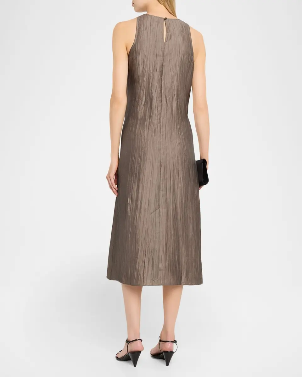 Eileen Fisher Sleeveless Crinkled Midi Dress | Thumbnail 2 Eileen Fisher Sleeveless Crinkled Midi Dress | Thumbnail 2