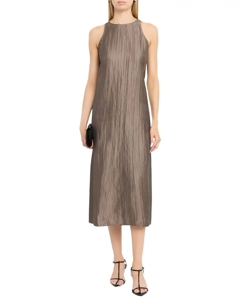 Sleeveless Crinkled Midi Dress Sleeveless Crinkled Midi Dress