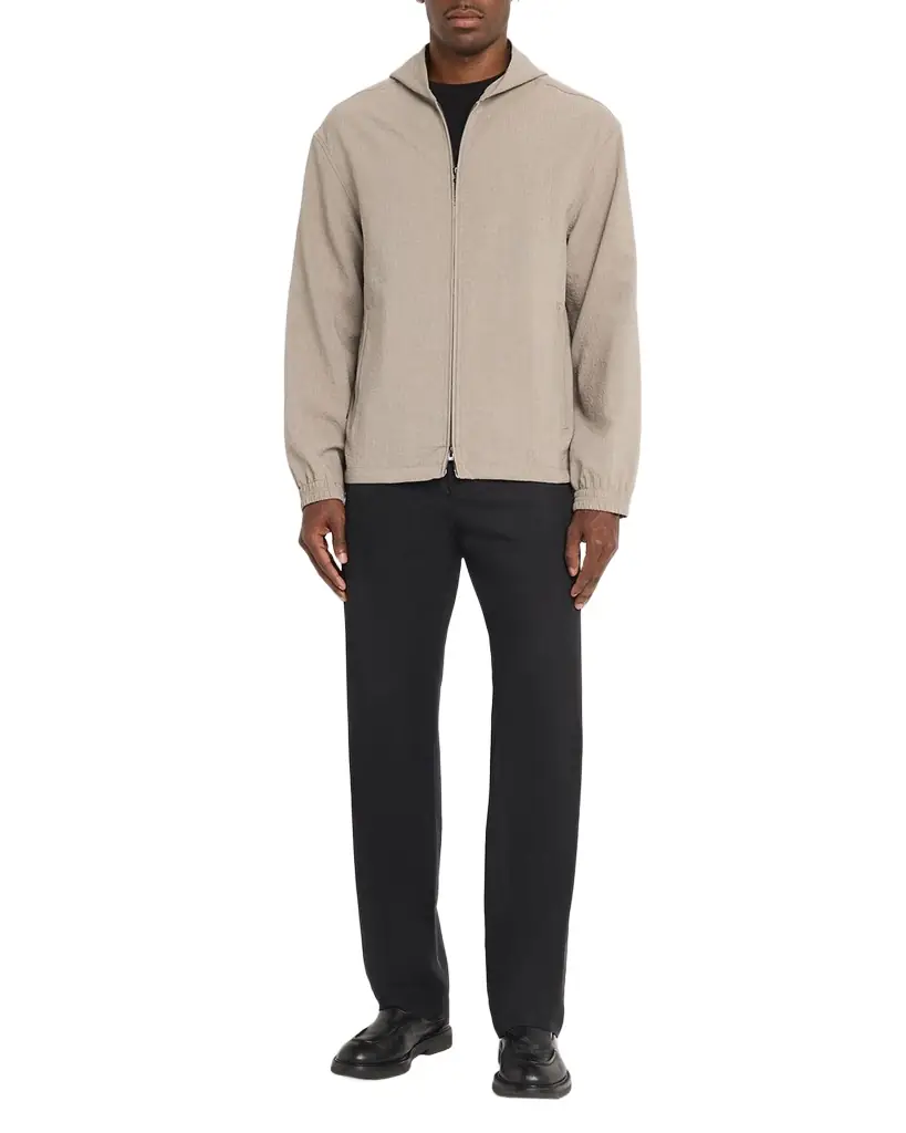 Men's Polyester Seersucker Full-Zip Hoodie Men's Polyester Seersucker Full-Zip Hoodie