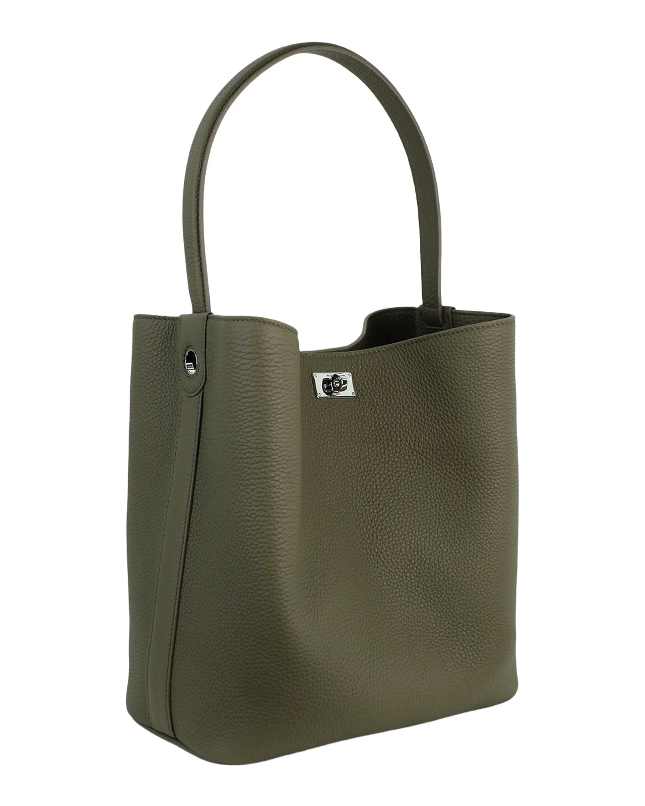 Michino Paris Odeon PM Grain Leather Bucket Bag