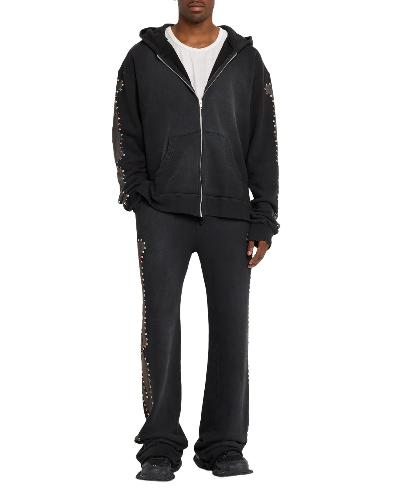 Men's Cotton Rhinestone-Embellished Bones Atelier Sweatpants Men's Cotton Rhinestone-Embellished Bones Atelier Sweatpants