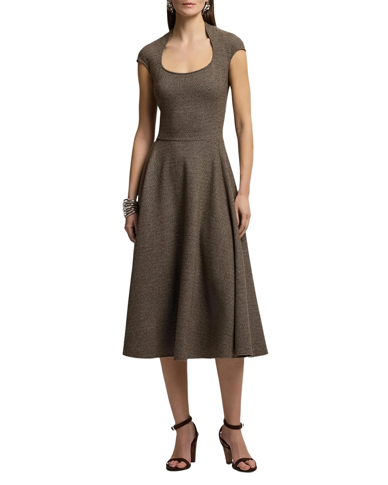 Ralph Lauren Collection Maisey Broken-Twill Jersey Day Dress