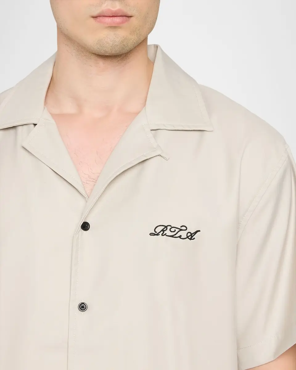 RTA Men's Nathan Logo Script Short-Sleeve Shirt | Thumbnail 4 RTA Men's Nathan Logo Script Short-Sleeve Shirt | Thumbnail 4
