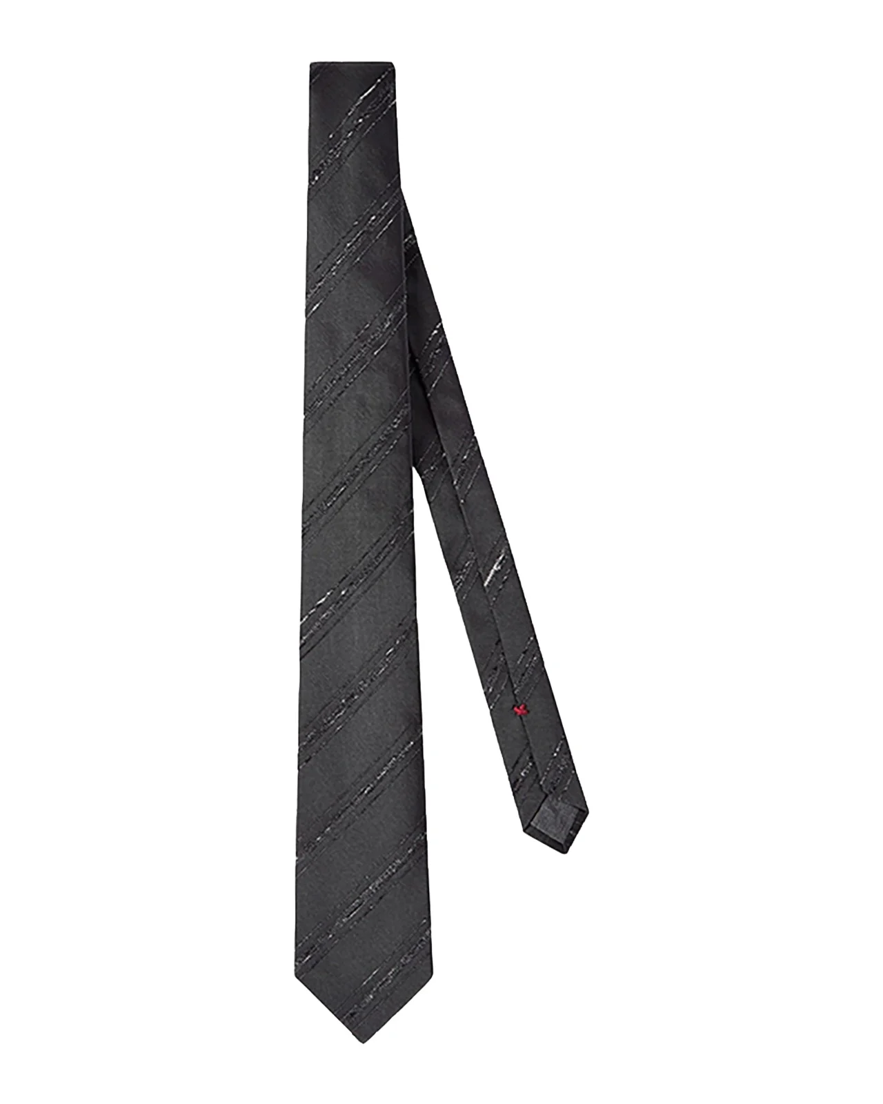Men's Slubbed Stripe Silk and Cotton Tie Men's Slubbed Stripe Silk and Cotton Tie