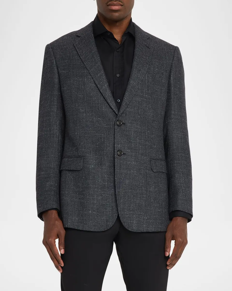 Giorgio Armani Men's Wool Blend Melange Two-Button Sport Coat | Thumbnail 3 Giorgio Armani Men's Wool Blend Melange Two-Button Sport Coat | Thumbnail 3