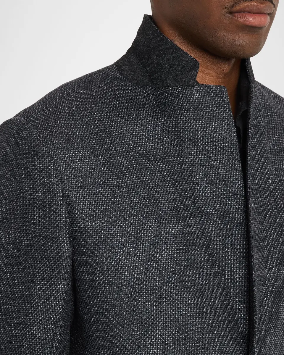Giorgio Armani Men's Wool Blend Melange Two-Button Sport Coat | Thumbnail 6 Giorgio Armani Men's Wool Blend Melange Two-Button Sport Coat | Thumbnail 6