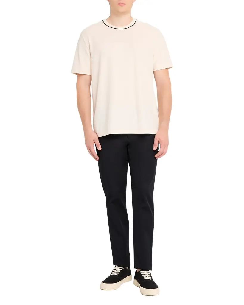 Vince Men's Pima Cotton Pique Tipped Crewneck T-Shirt