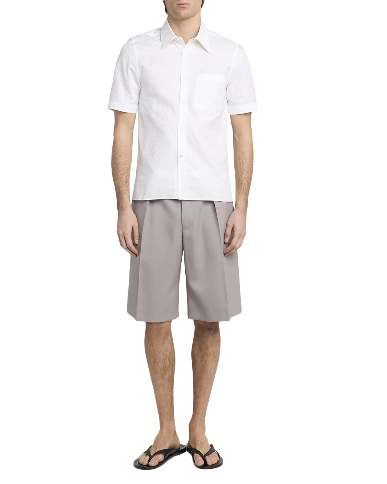 Men's Cotton Skull Jacquard Short-Sleeve Shirt Men's Cotton Skull Jacquard Short-Sleeve Shirt
