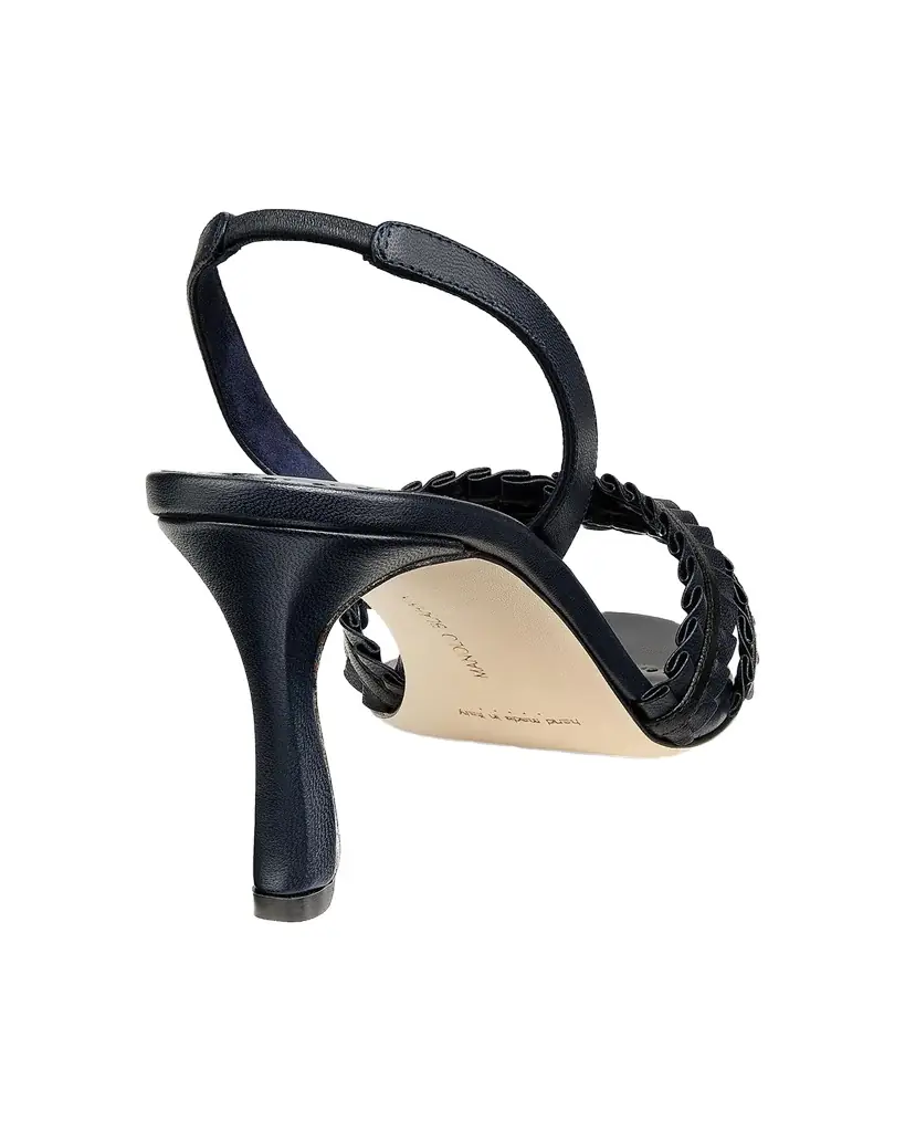Manolo Blahnik 70mm Volusan Leather Slingback Pumps | Image 1 Manolo Blahnik 70mm Volusan Leather Slingback Pumps | Image 1