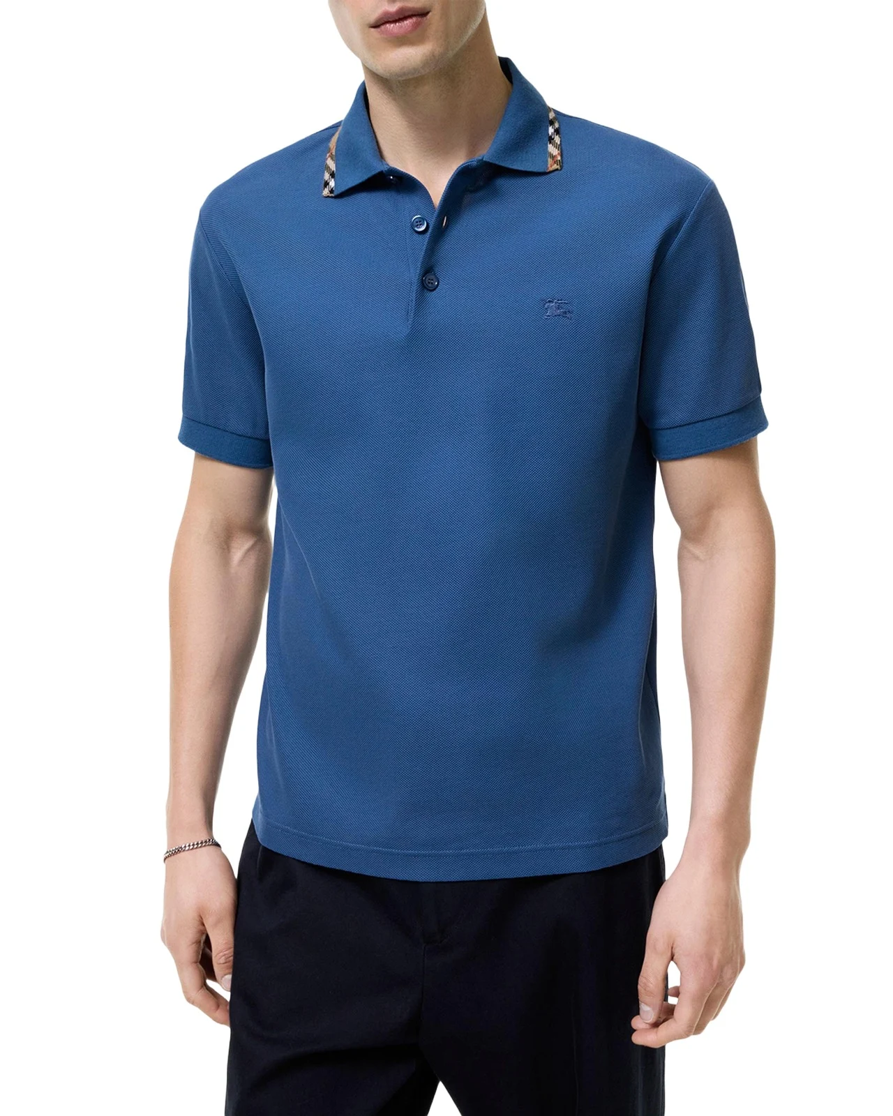 Men's Eddie Check-Trim Cotton Polo Shirt Men's Eddie Check-Trim Cotton Polo Shirt