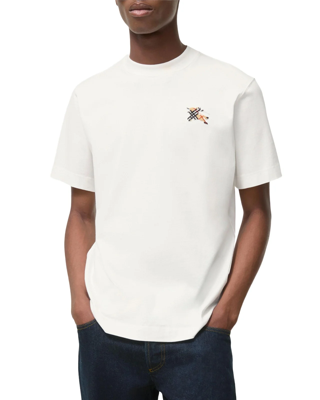 Men's Seth Slim-Fit Check EKD Cotton T-Shirt Men's Seth Slim-Fit Check EKD Cotton T-Shirt