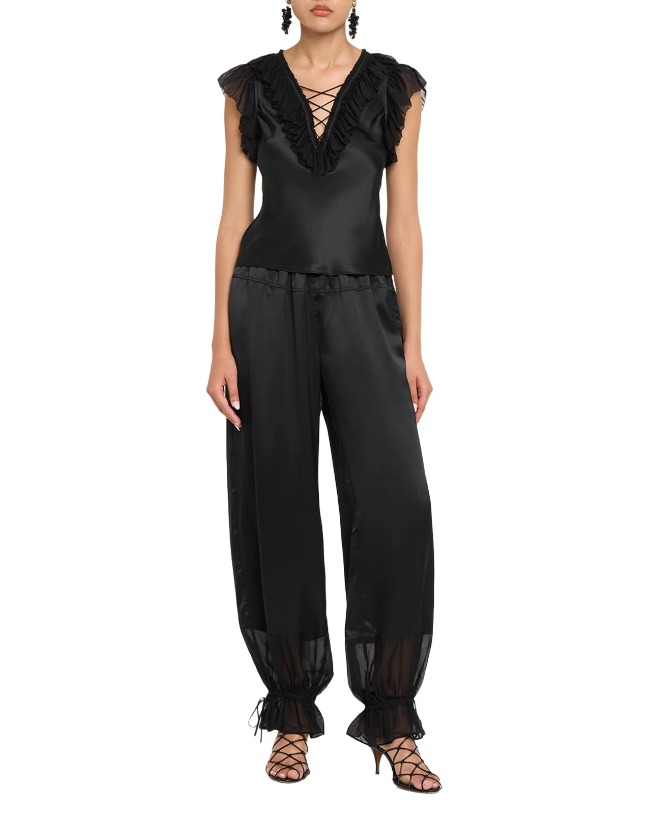 Camile Silk Drawstring Pants Camile Silk Drawstring Pants
