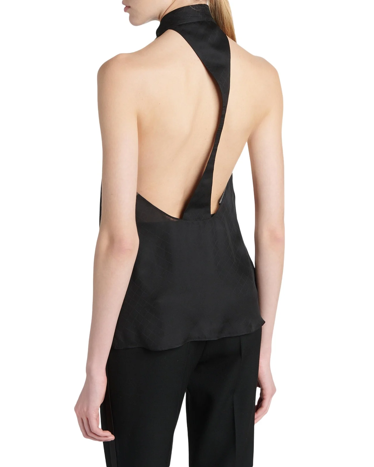 Sheer Silk Halter Top